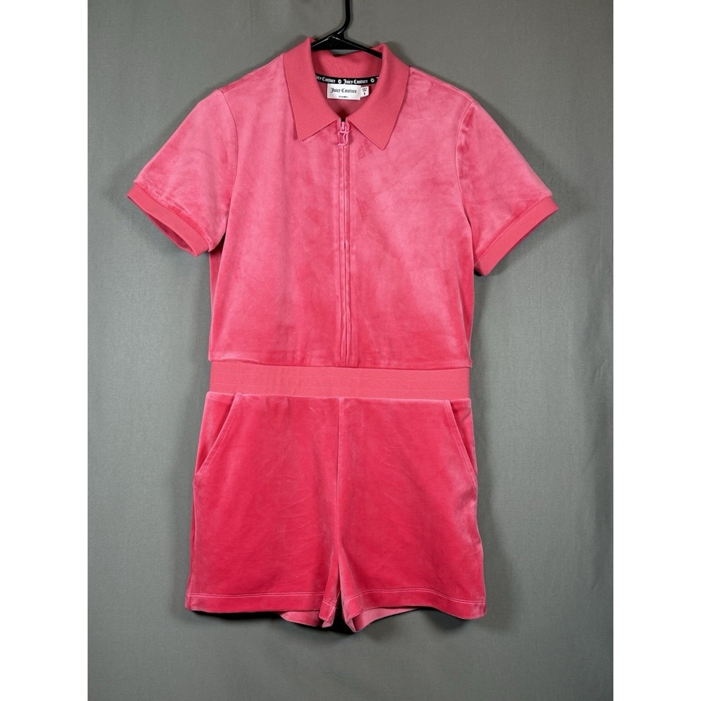 Juicy Couture x Dolls Kill Collab Big Bling Velour Romper Rhinestone Festival M